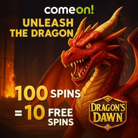 ComeOn Unleash The Dragon: verdien tien free spins