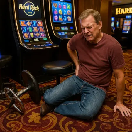 Man klaagt casino aan voor gebroken stoel bij gokkast