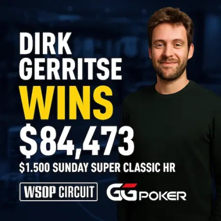 GGPoker online WSOPC zege door Dirk Gerritse ($ 84.473)