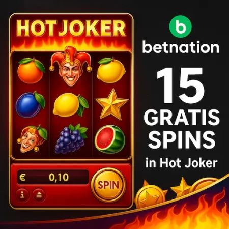 Betnation Hot Joker: zet € 15 in voor 15 free spins