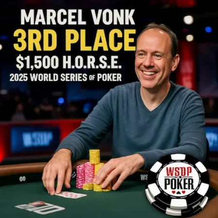 Marcel Vonk derde in derde in 2025 WSOP voor $ 91.545