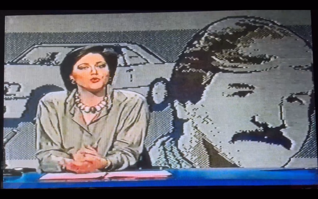 Foto van tv-uitzending over ontvoering Ludwig