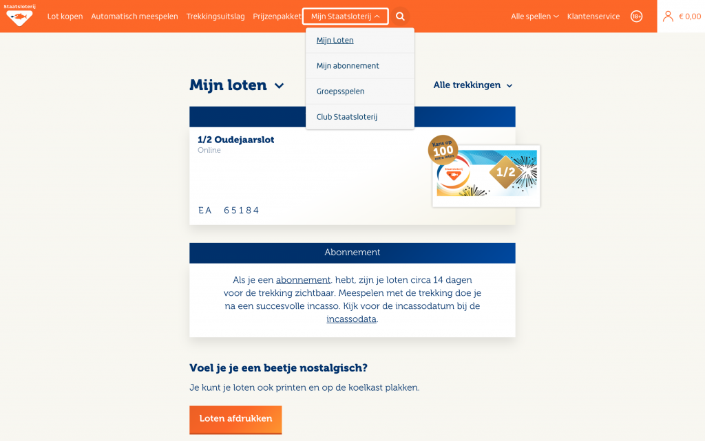 Bekijk je Oudejaarsloten onder Mijn Loten